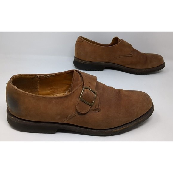 Vintage Cole Haan Size 10 D Brown Leather Monk Strap Loafers Vibram Made‎ in USA - Picture 1 of 11
